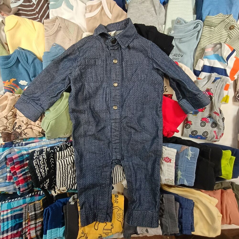 Huge 60Pc Baby Boy Clothes Lot 3-6M Outfits Shirts, Bottoms High Quality Brands! - Picture 8 of 16